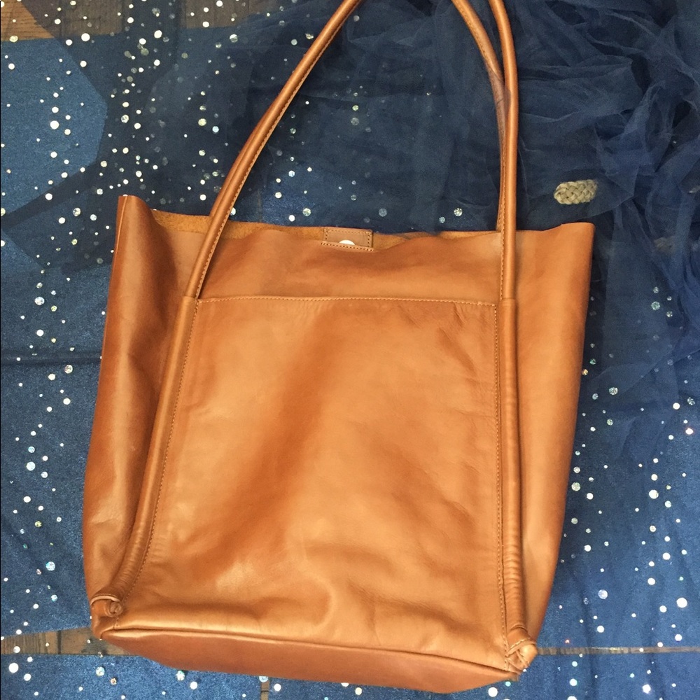 GORG LEATHER TAN GORG Tote Bag BOHO LUX UNIQUE